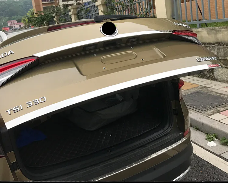 Za 2017 2018 skoda kodiaq avto rearguards prtljažnik zadaj rep polje, trim nazaj zadaj prtljažnik za Varstvo sequins auto dodatki
