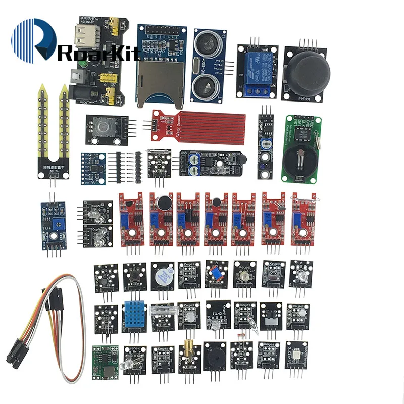 Za arduino 45 v 1 Senzorji Moduli Starter Kit bolje kot 37in1 kompletu senzor 37 1 Senzor za Vgradnjo UNO R3 MEGA2560