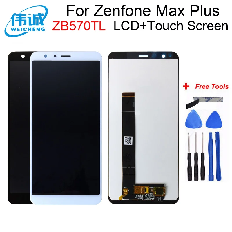 Za ASUS ZenFone Max Plus M1 LCD ZB570TL X018DC X018D LCD-Zaslon, Zaslon na Dotik, Računalnike Senzor Stekla, Montaža Z Okvirjem Orodja