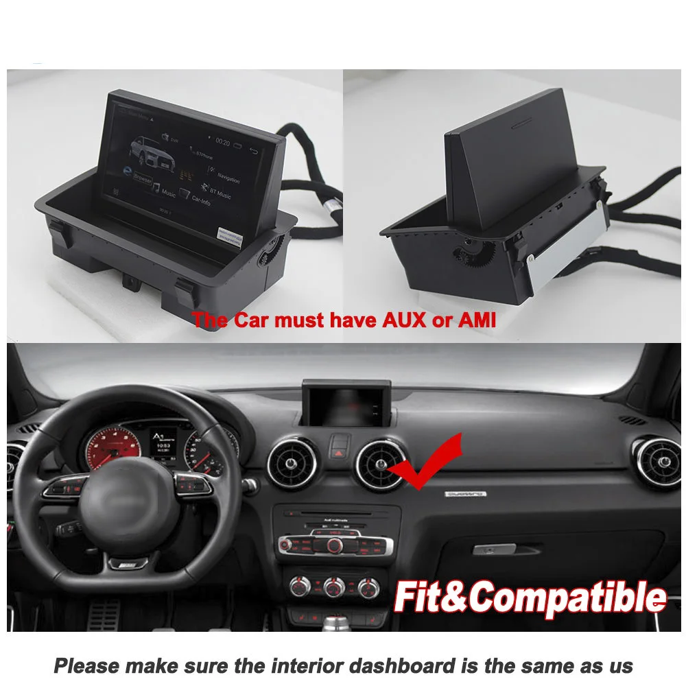 Za Audi A1 2010-2017 Avto Android Multimedijski Predvajalnik Carplay GPS Navigacijski Sistem, Radio Stereo Izvirni Slog HD Zaslon
