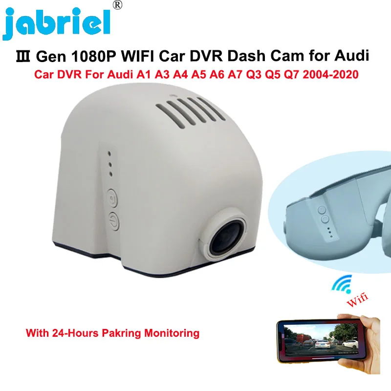 Za Audi A1 A3 A4 A5 A6 A7 A8 V3 V5 V7 TT 2004-2020 Avto Skrit Mini Wifi Kamera HD 1080P Avto Dash Cam Video Snemalnik DVR Avto