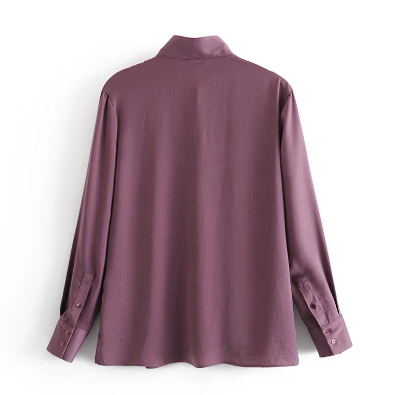Za Bluzo Ženske 2020 Modno Elegantna urad dama Svoboden Priložnostne Vintage Bluze z Dolgimi Rokavi Gumb Ženske Majice Elegantna Vrhovi
