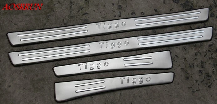 Za Chery Tiggo FL NOV 2012 2013 iz nerjavečega jekla izvažajo tablice vrata polico 4ps/set avto oprema avto-styling za