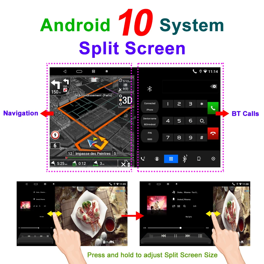 Za Chevrolet Onix 2012-2019 2 Din avtoradio Android 10 RDS DSP 9 palčni zaslon na Dotik, GPS Navigacija Multimedia Player