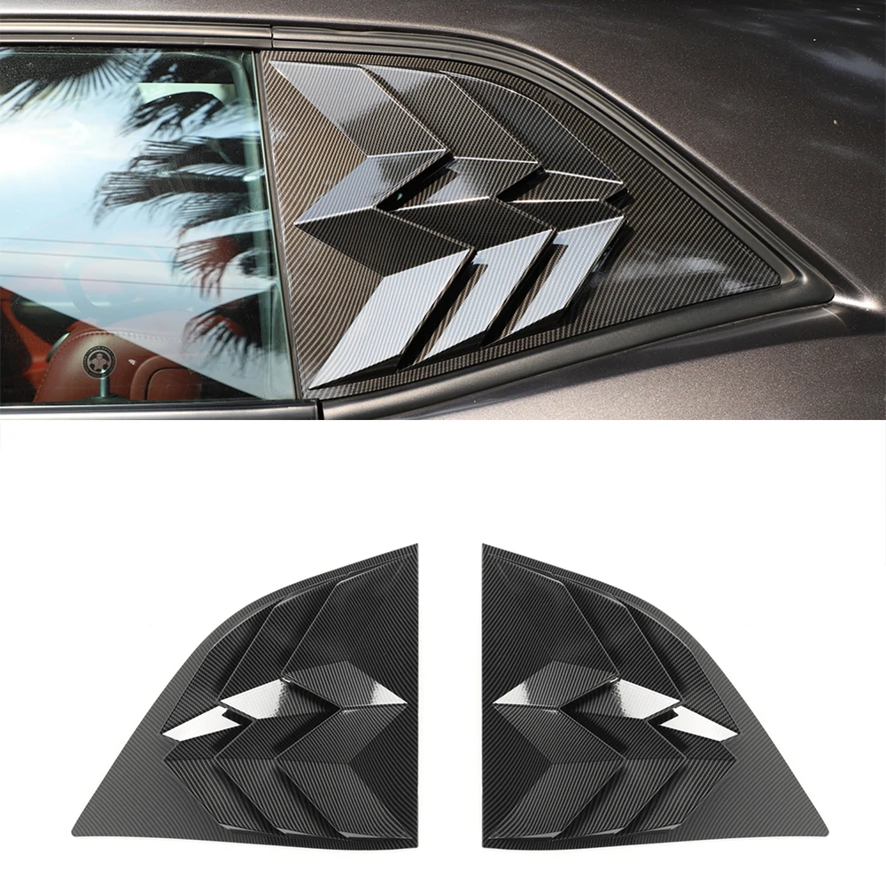 Za Dodge Challenger 2010-2019 Zadnji Trikotnik Steklo za Dekoracijo Nalepke, Zaklopa Pokrova Trim Črnih Ogljikovih Vlaken Avto Opremo