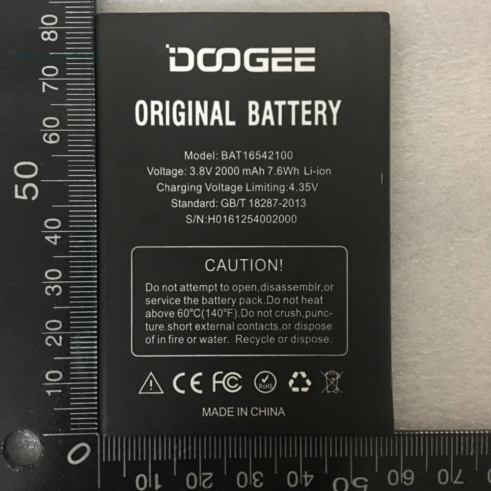 Za Doogee X9 MINI Baterijo 5.0 palčni BAT16542100 Bateria Batterij Akumulator 2000mAh