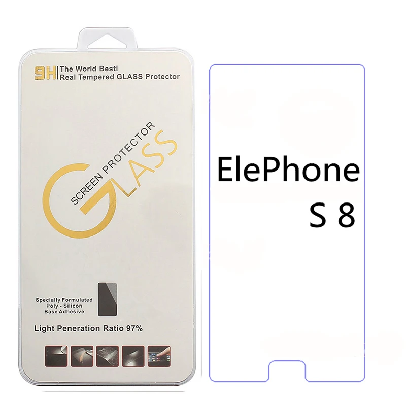 Za elephone S8 Visoko Kakovostnega Kaljenega Stekla 9H 2.5 DProtector Film za elephone mobilni telefon s telefonsko trakov darilo