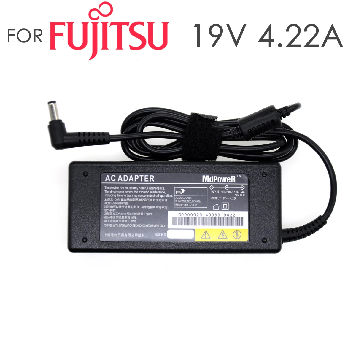 Za Fujitsu Esprimo Mobile M9410 M9415 U9200 U9210 U9215 U9500 U9510 V6505 prenosni računalnik napajanje AC adapter za polnilnik, kabel 19V 4.22 A