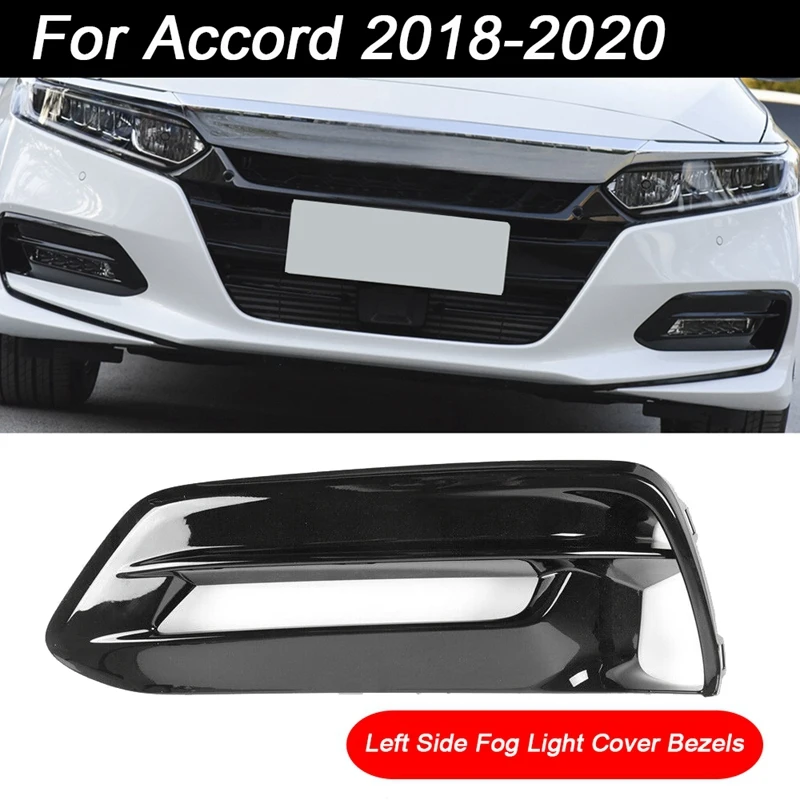 Za Honda Accord 2018-2020 Gloss Black Sprednji Odbijač DRL Luči za Meglo Lučka za Kritje Bezels Assy