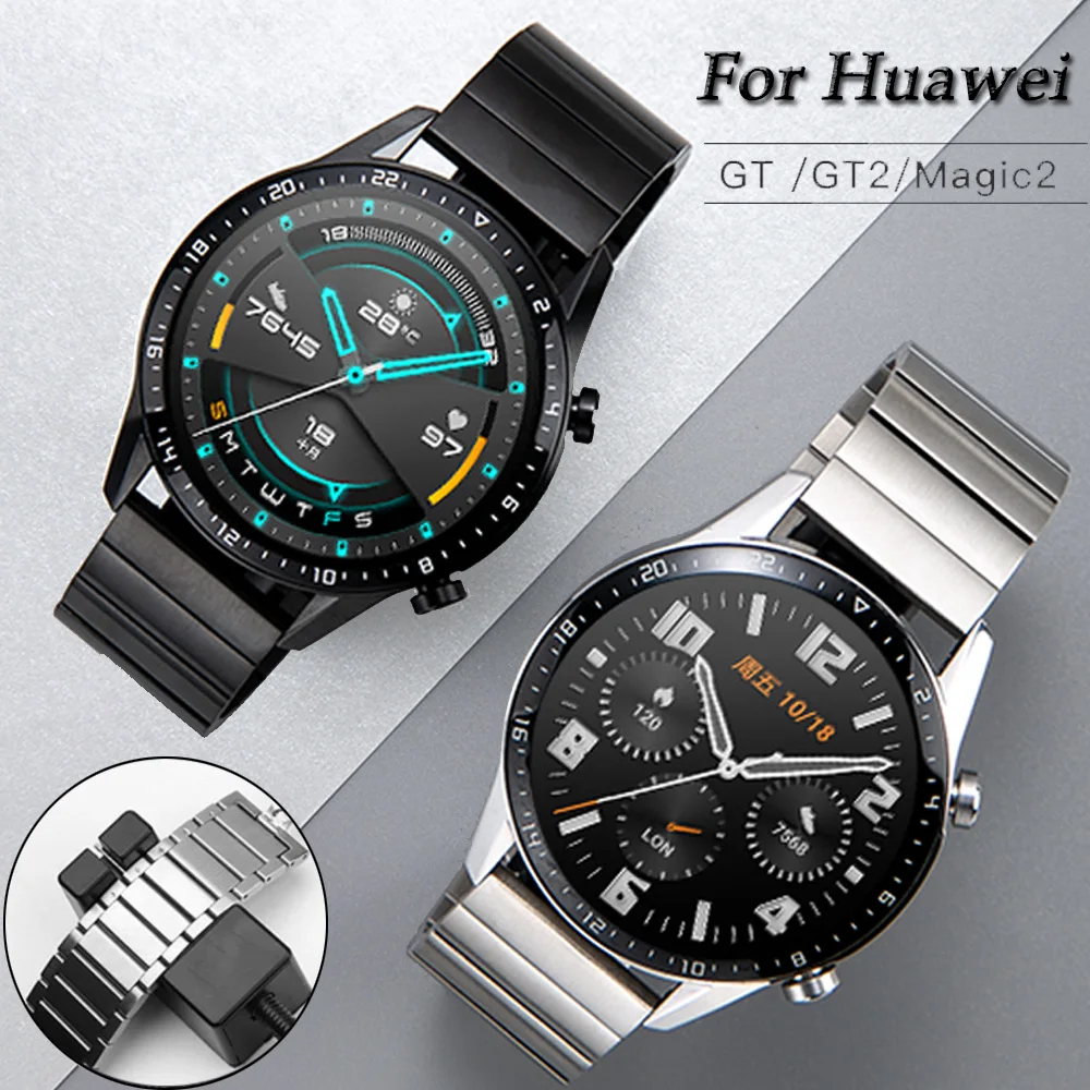 Za Huawei Watch GT 2 2e Čast magic 2 46mm 42mm iz Nerjavečega Jekla Pasu 22 MM 20 MM Watch Trak Zapestnica Kovinski Watchbands Z Orodjem