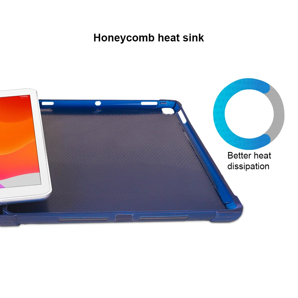 Za iPad 10.2-inch 7. Gen 2019 A2198 Primeru Svinčnik Imetnik Slim Tri-krat PU Usnje Smart Cover so zbudi spanje