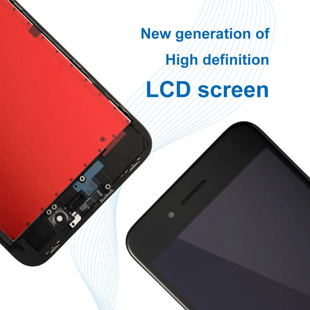 Za iPhone 7 7 Plus 8 8 Plus EBS Pro Kakovosti LCD Zaslon na Dotik, Računalnike Skupščine Nadomestni Deli, White&Black