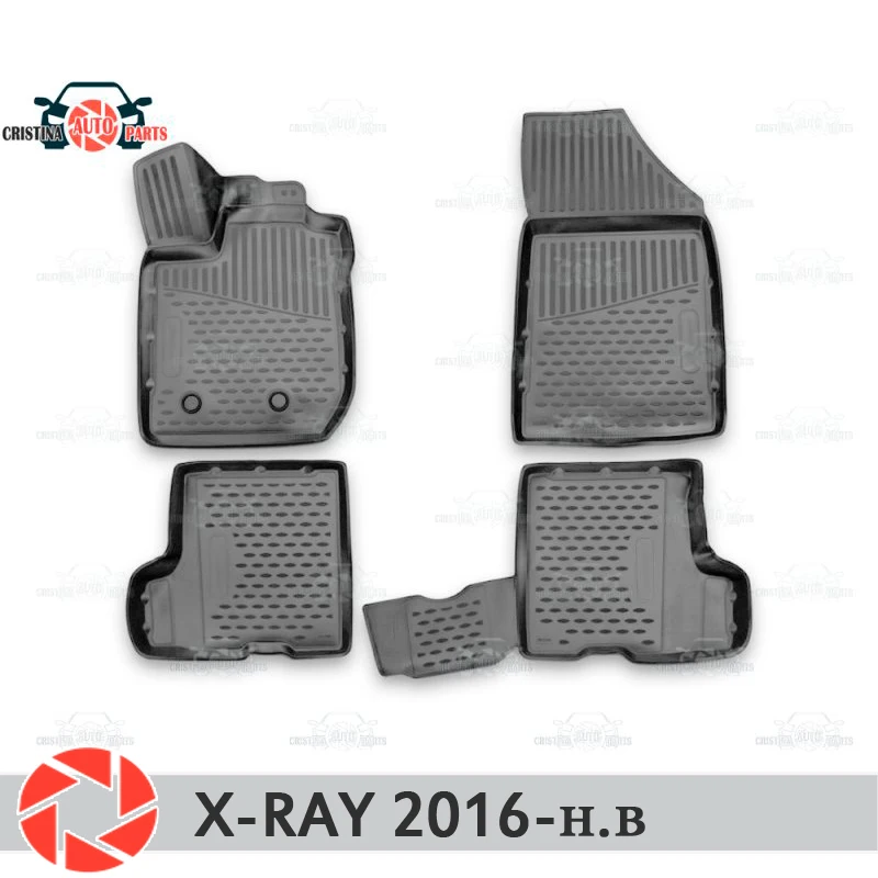 Za Lada X-Ray 2016 - talne preproge, odeje ne zdrsne poliuretan umazanijo zaščito notranjosti avtomobila styling dodatki