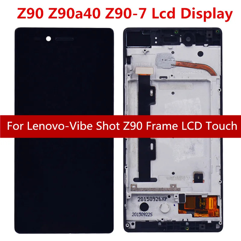 Za Lenovo VIBE Strel MAX Z90 z90a40 z90-7 LCD-Zaslon na Dotik Digitzer Skupščine+Okvir