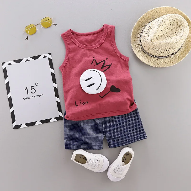 Za malčke Baby Boy poletnih oblačil obleko športnih T-shirt vrhovi + hlače 2pcs kompleti za newborn baby fantje oblačila, 1. rojstni dan sklopov