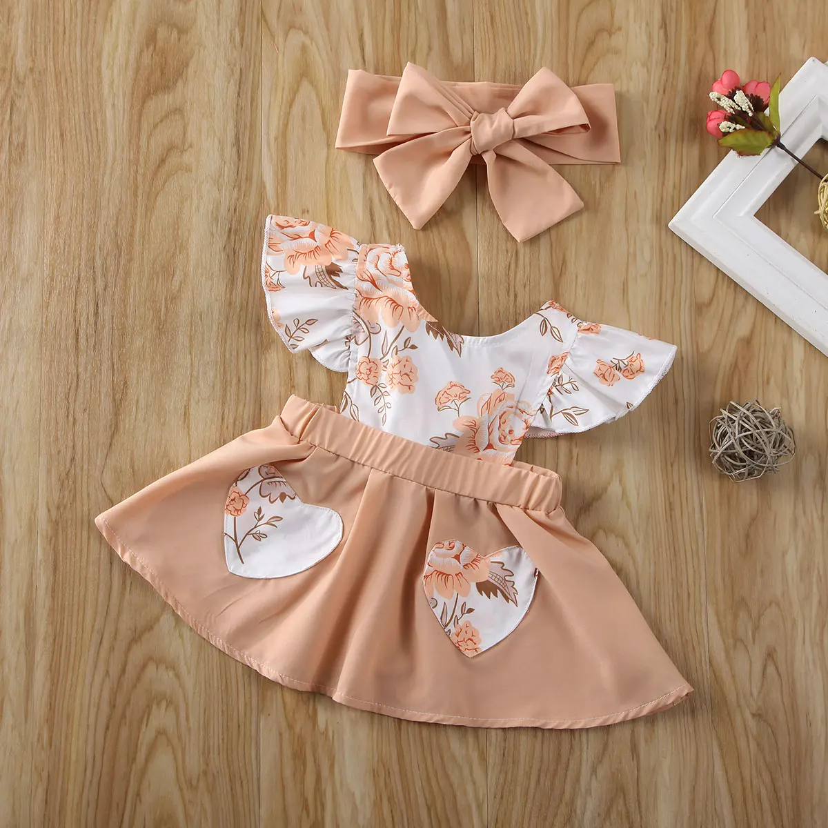 Za malčke baby dekle, ki plujejo pod rokav cvetlični princesa obleko z glavo poletje srčkan dekleta obleke vestidos