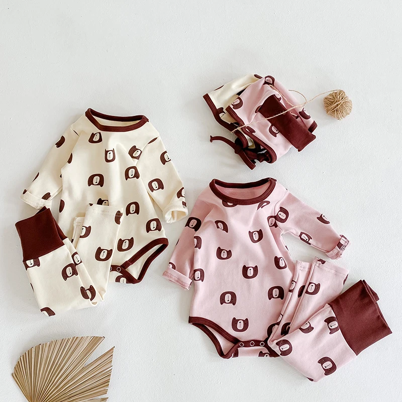 Za Malčke Baby Dekleta Little Bear Tiskanje Long Sleeve Zgornji Del + Hlače + Klobuk Kompleti Oblačil Za Pomlad Jesen Otroci Dekle Obleko Oblačila