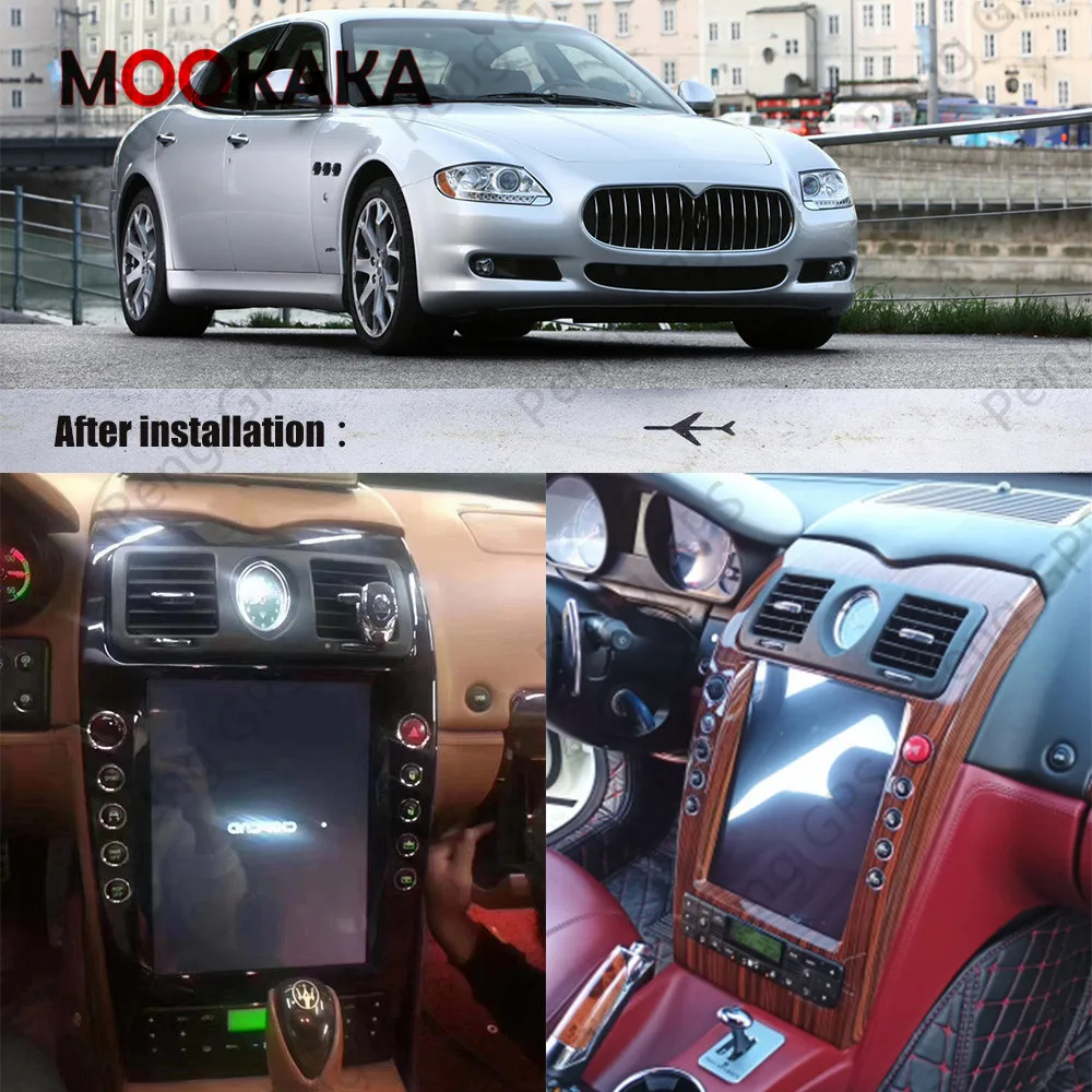 Za Maserati Quattroporte Radio Android 2004 - 2012 Avto Multimedijski Predvajalnik Predvajalnik, GPS Navigacija Vodja Enote PX6 Tesla Zaslon 64GB