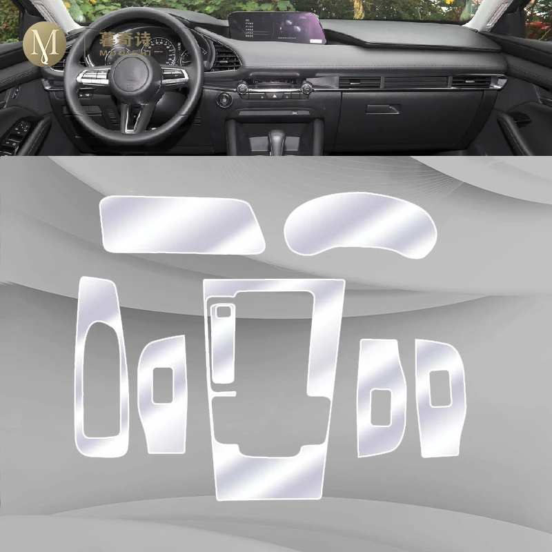 Za Mazda 3Axela-2020Car Notranjosti sredinski konzoli, Pregleden TPU Zaščitno folijo Anti-scratch Popravila film Pribor Preuredi