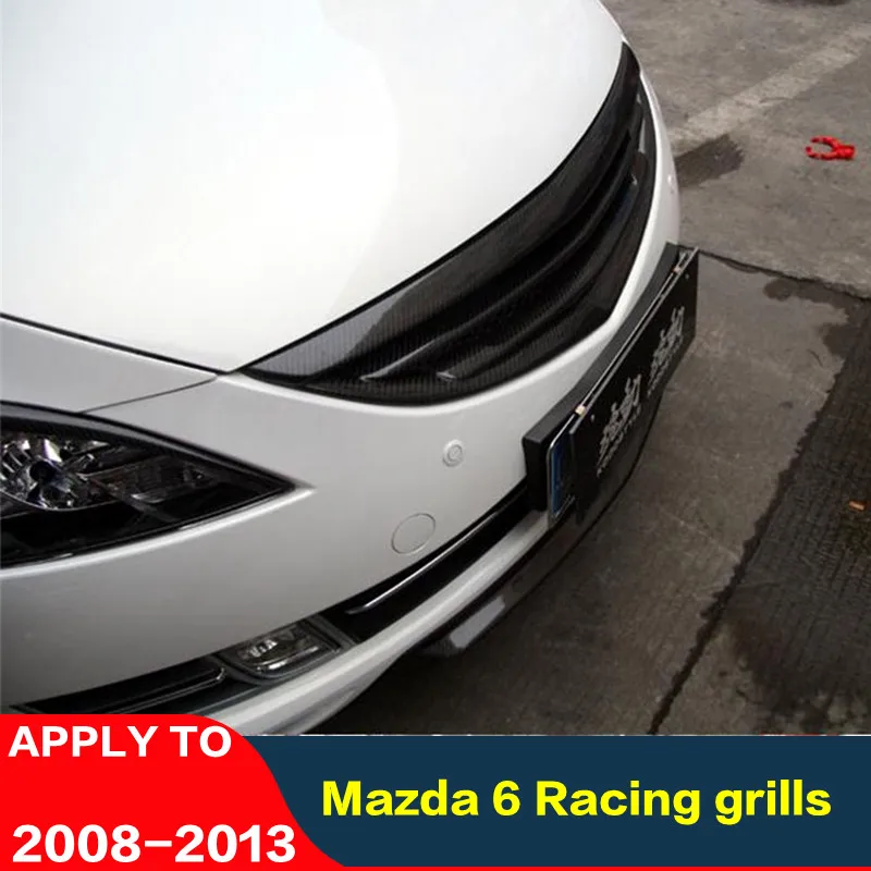 ZA Mazda 6 Dirke Žari iz Ogljikovih Vlaken 2. Generacije M6 Dekorativni Pokrov Za ABS Odbijača Očesa Pokrov Prednji Odbijač Rešetka 08-13
