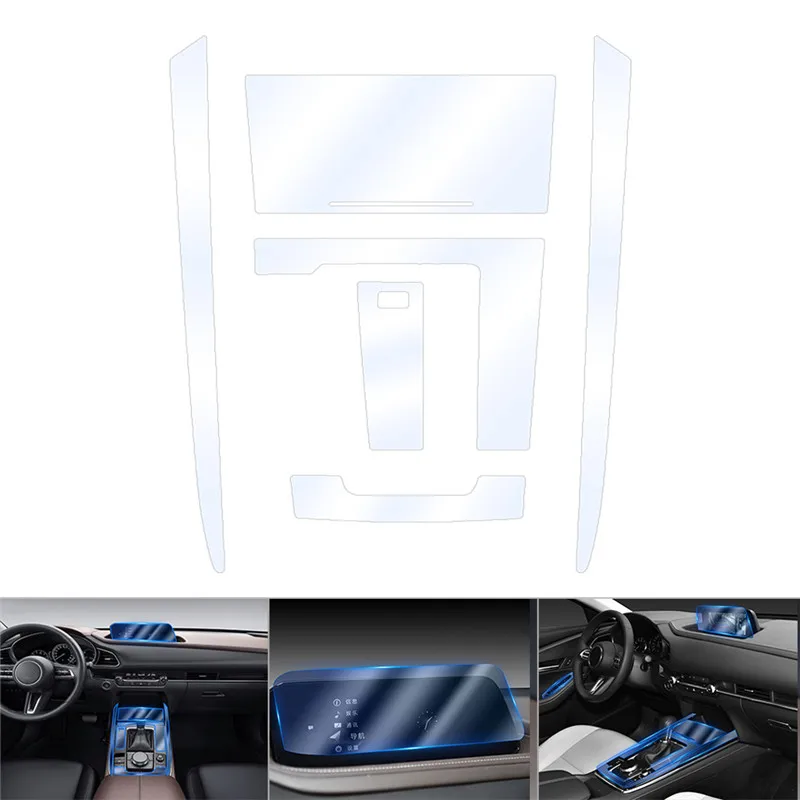 Za Mazda CX-30 2020 Avto Notranjosti sredinski konzoli, Pregleden TPU Zaščitno folijo Anti-scratch Popravila film navigacija LDH pogon