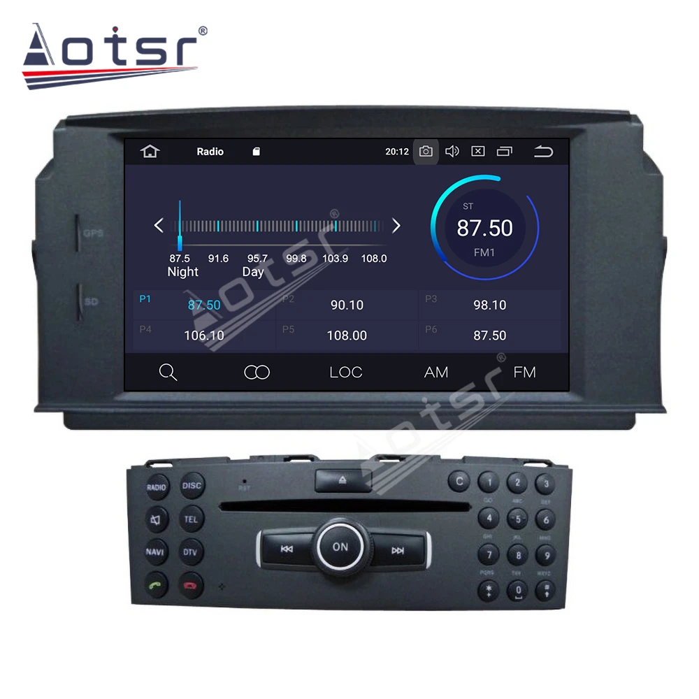 Za Mercedes Benz C Razred C180/C200/C230 W204 Android Radio Avto Večpredstavnostna Avto GPS Navigacija PX6 4 GB, 64 GB Auto Stereo Vodja Enote