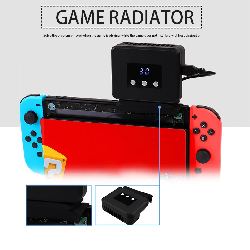 Za Nintend Stikalo Radiator Znanja Hladilni Ventilator Hladilnika Z Prikaz Temperature za Nintendo Stikalo Nintendoswitch Konzole Toplote Greh