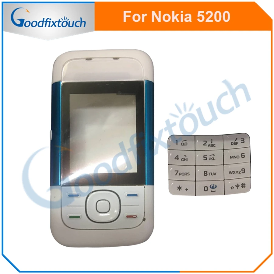 Za Nokia 5200 Hrbtni Pokrovček Baterije Zadnji Pokrov Steklo Ohišje Ohišje S Tipkovnico Tipkovnica Nadomestni Deli