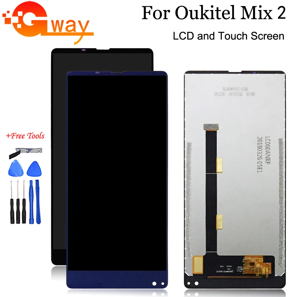 Za Oukitel Mix 2 LCD-Zaslon In Zaslon na Dotik Skupščine Popravila Del +Orodje +Lepilo Za Oukitel Mix2 Mix 2 4G LCD