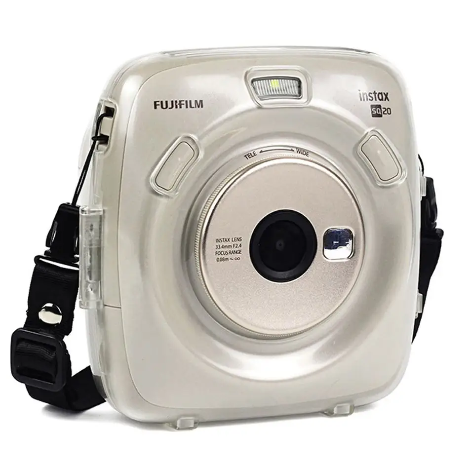 Za P za Fujifilm za Instax KVADRATNIH SQ20 Fotoaparat Posebne Pregledne Lupini Kristalno Zaščitni Pokrov Zaščitni ovitek S Traku