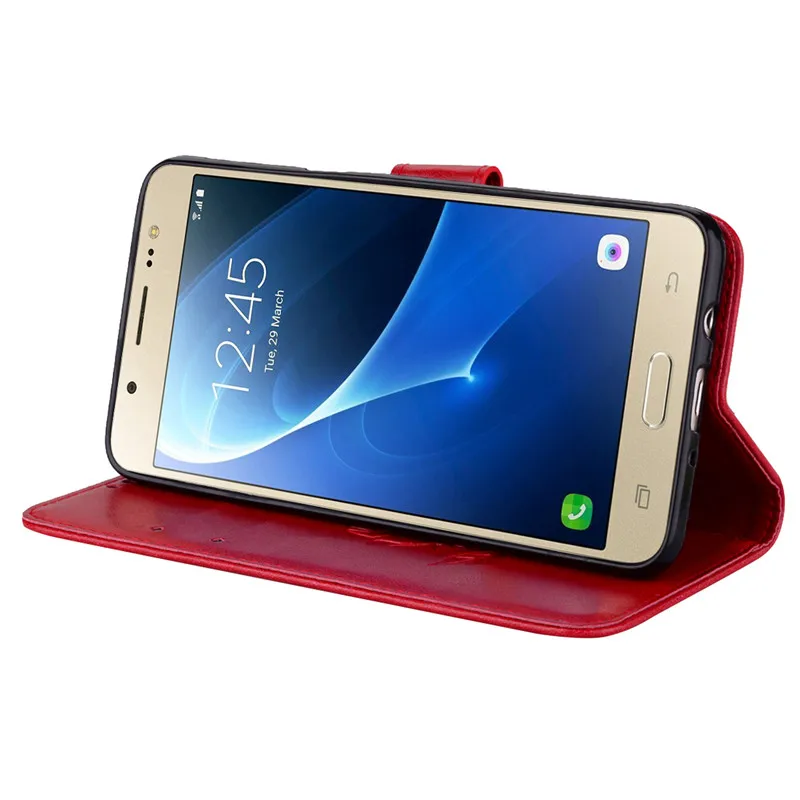 Za Primeru Telefon Samsung Galaxy J5 2016 Kritje J510 SM-J510F J510FN Flip Usnjena Denarnica Coque Za Funda Samsung J5 2016 Flip Primeru