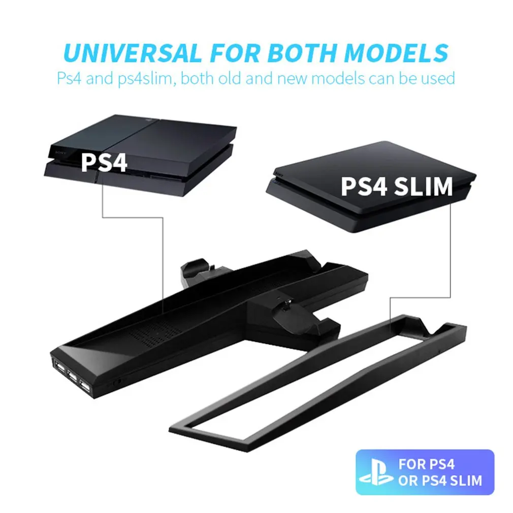 Za PS4/PS4 Slim/PS4 Pro Navpično Stojalo z Hladilni Ventilator Dual Controller Polnilnik polnilno Postajo Za SONY Playstation 4, Hladilnik