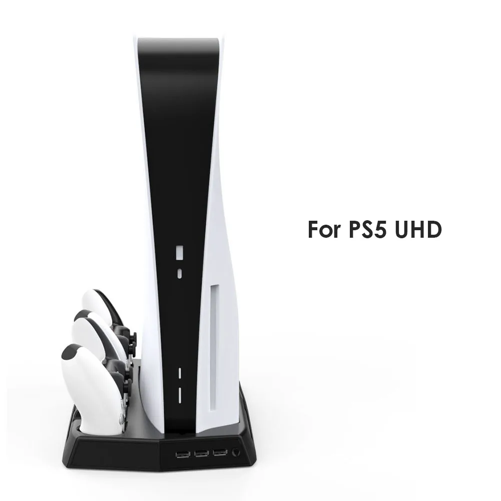 Za PS5 Navpično Stojalo z Hladilni Ventilator Dual Controller Polnilnik Konzole polnilno Postajo, Fan Cooler Za SONY Playstation 5