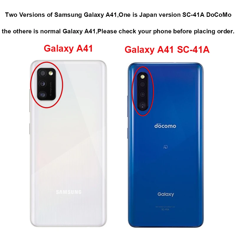 Za Samsung Galaxy A41 SC-41A Primeru Luksuznih Usnjenih Oporo Mobilni Telefon Vrečko Denarnice Pokrovček Za Samsung A41 A 41 DoCoMo Flip Primeru