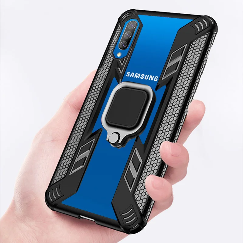 Za Samsung Galaxy A50 Primeru Silikonski Oklep Magnetni Obroč Imetnik Pregleden Telefon Zadnji Pokrovček Za samsung a50 50 Primerih 6.4 palčni