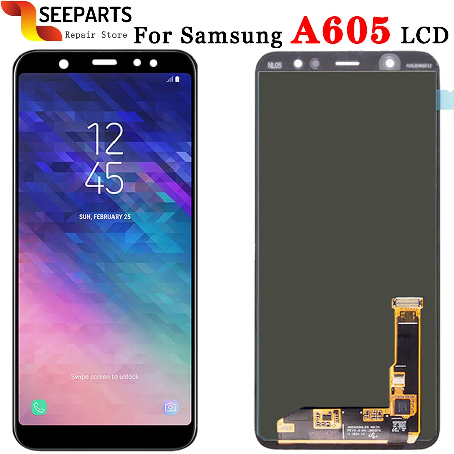 Za Samsung Galaxy A6 Plus 2018 LCD Zaslon na Dotik, Računalnike Zbora Za Samsung A6 Plus A6+ LCD zaslon Za samsung A605 A605fd lcd