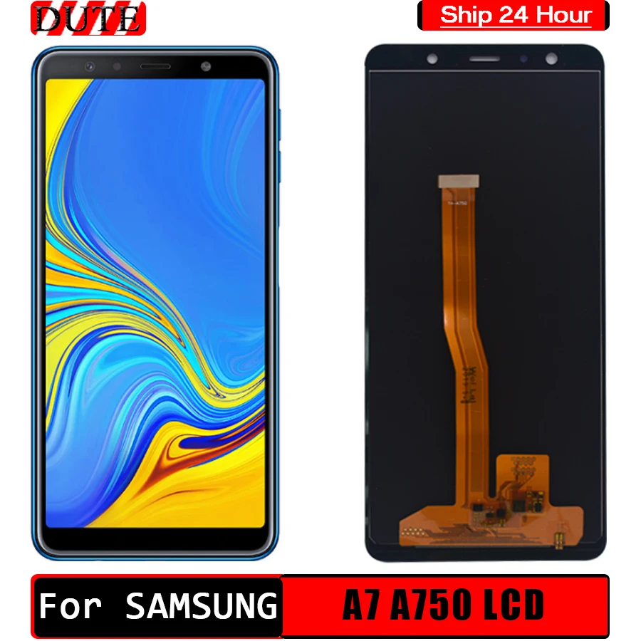 Za Samsung Galaxy A7 2018 SM-A750F A750F A750 LCD z okvirjem Zaslon, Zaslon na Dotik, Računalnike Skupščine Zamenjajte Test A750 lcd