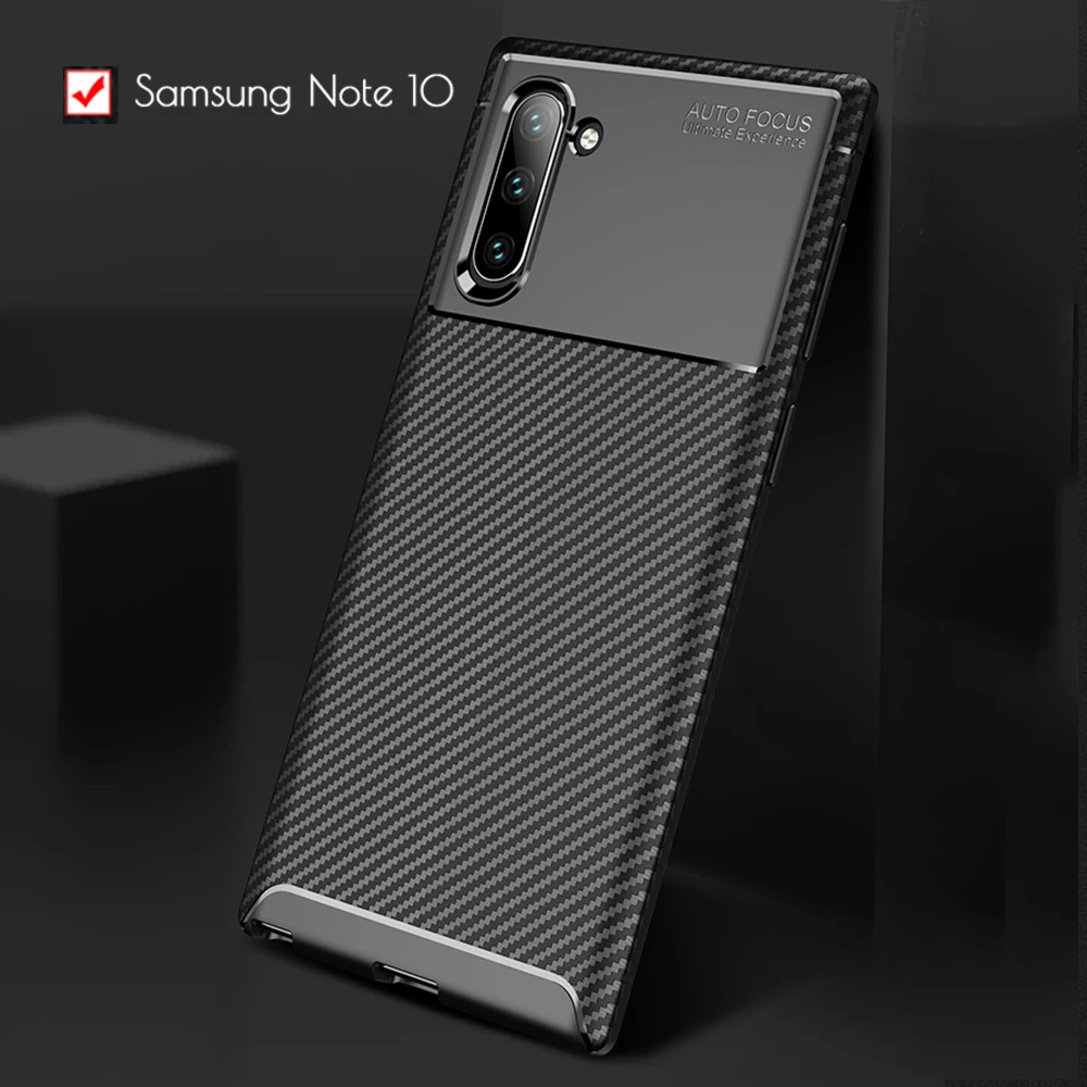 Za Samsung Galaxy Note 10 Plus Primeru Luksuznih Ogljikovih Vlaken Kritje 360Full Varstvo Primeru Telefon Za Samsung Note 10+ Pokrov Odbijača