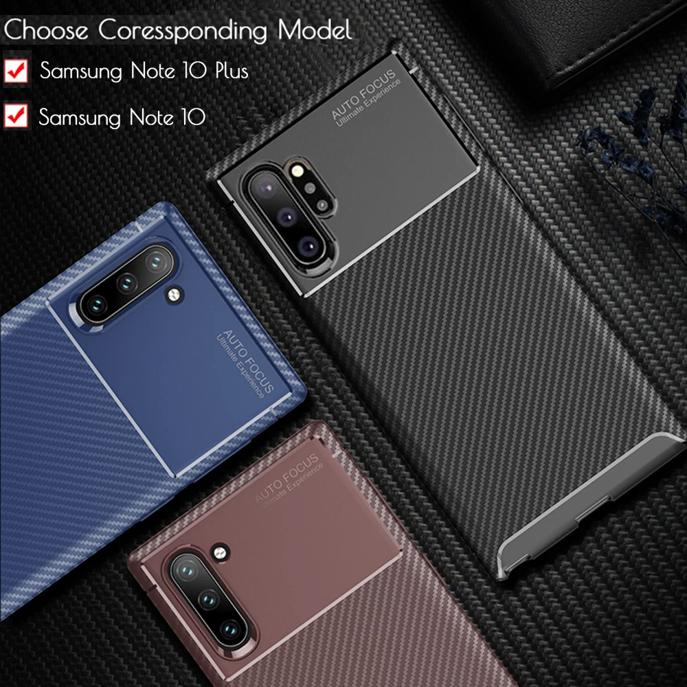 Za Samsung Galaxy Note 10 Plus Primeru Luksuznih Ogljikovih Vlaken Kritje 360Full Varstvo Primeru Telefon Za Samsung Note 10+ Pokrov Odbijača