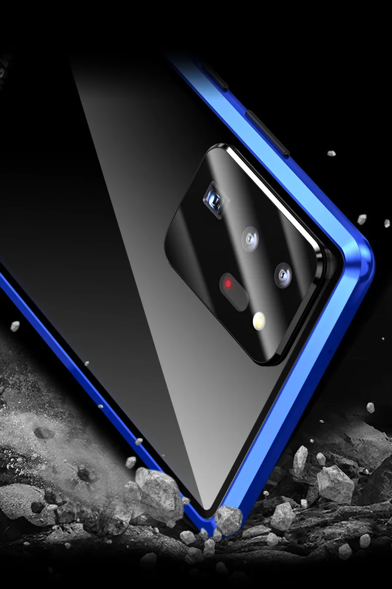 Za Samsung Galaxy Note 20 Ultra Magnetno Ohišje Fotoaparata Varstvo Kaljeno Steklo Ohišje za Samsung Galaxy S20 Plus S20 Ultra Primeru