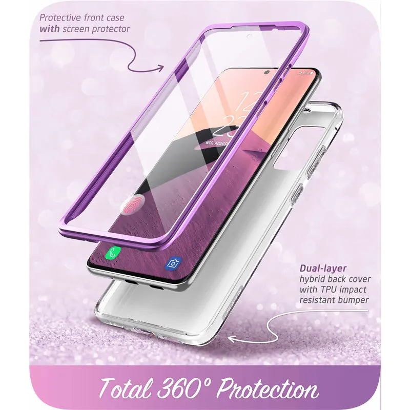 Za Samsung Galaxy S20 FE Primeru (2020) I-BLASON Cosmo Polno-Bleščice za Telo Marmorja Odbijača Pokrov Z Vgrajeno Screen Protector