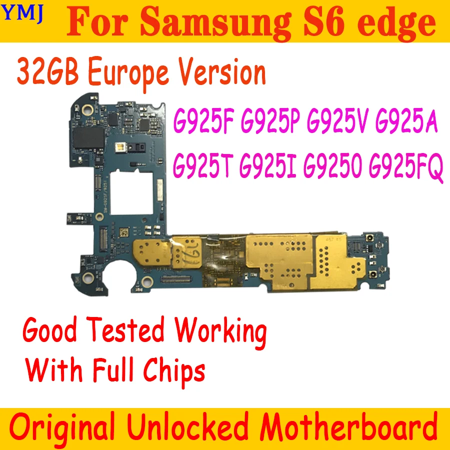 Za Samsung Galaxy S6 rob G925F G925P G925V G925A G925T G925I G9250 G925FQ Motherboard Original Odklenjena Z Android Sistem