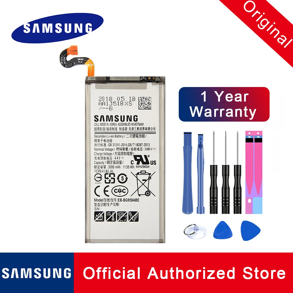 Za Samsung Galaxy S8 Original Baterija EB-BG950ABE SM-G9508 G9500 G950U Li-ion Zamenjava Batteria akku