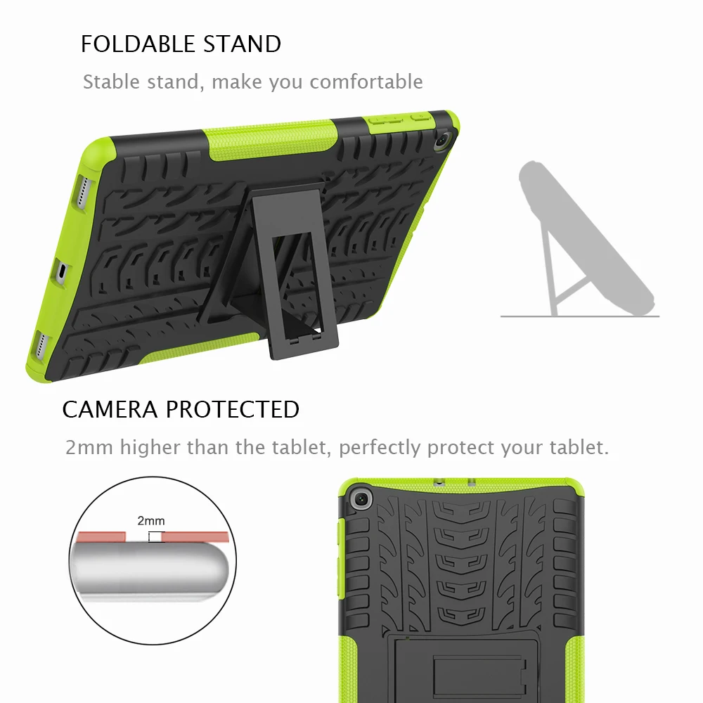 Za Samsung Galaxy Tab 10.1 2019 Primeru Oklep Shockproof Funda Pnevmatike Silicij + PC Pokrovček za Samsung Tab 10.1 2019 T510 T515