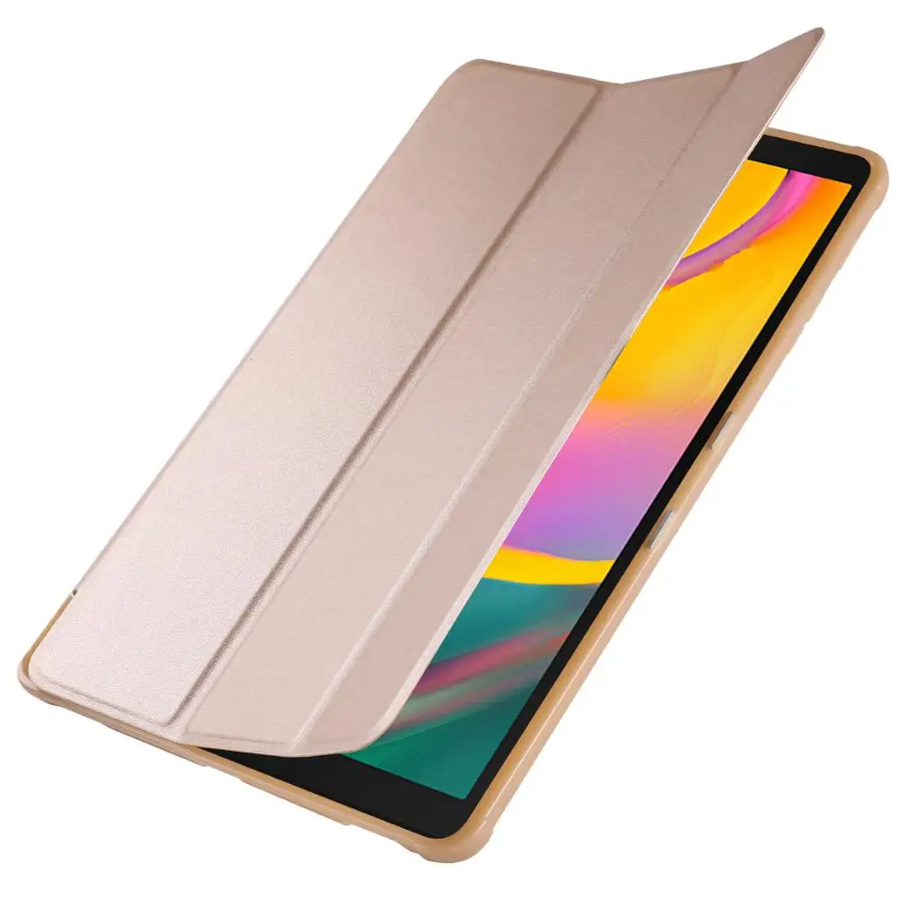 Za Samsung Galaxy Tab 10.1 2019 Primeru Zajema T510 T515 SM-T510 SM-T515 Usnjena torbica Mehka Nazaj Silicij Funda + Screen Protector
