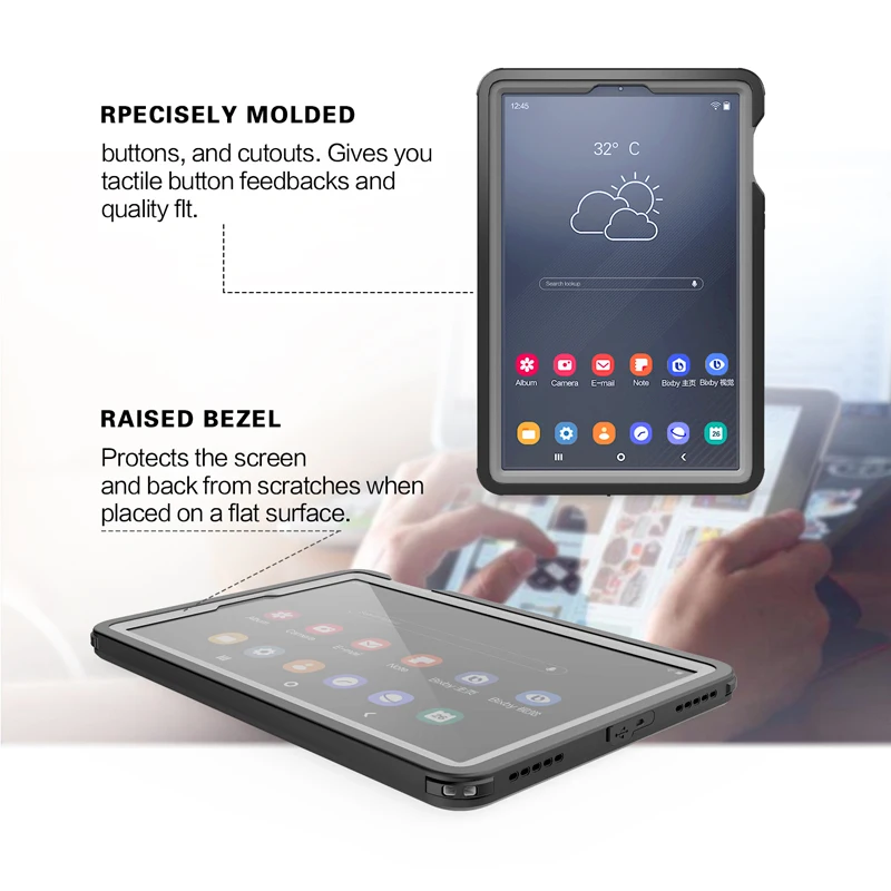 Za Samsung Galaxy Tab S5e Primeru Šoka Umazanija Sneg Dokaz Zaščito Z Dotik ID za Galaxy Tab S5e 10.5 palčni Kritje Jasno Nova
