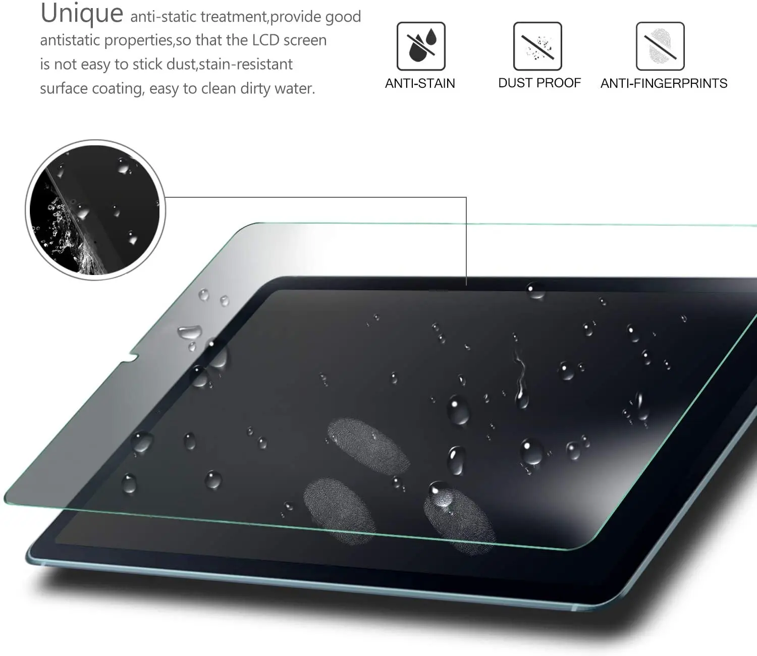 Za Samsung Galaxy Tab S6 Lite P610/P615 10.4 Palčni - 9H Tablet Screen Protector Zaščitno folijo Anti Fingerprint Kaljeno Steklo