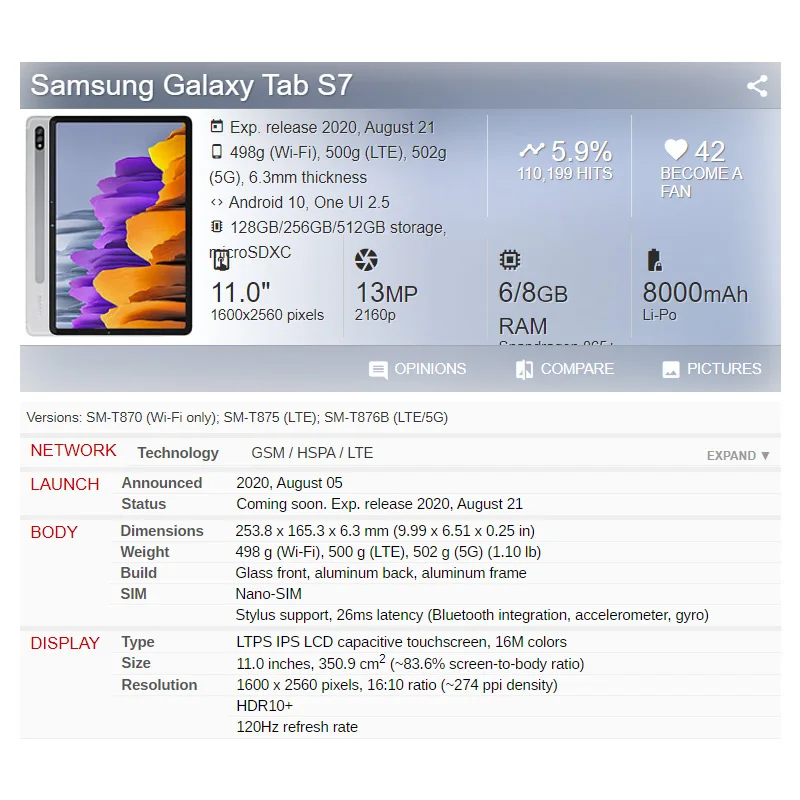 Za Samsung Galaxy Tab S7 T870 T875 11 inch Primeru TPU Kritje Smart Naslikal Usnje Tablet Stojalo, Kovček + Film