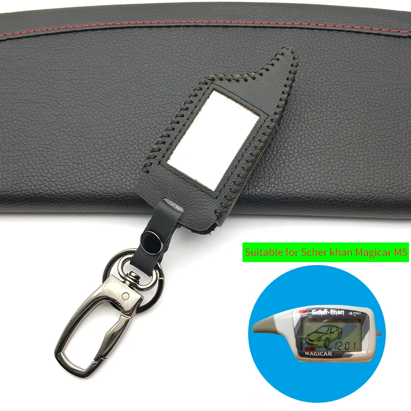 Za Scher-Khan Magicar Le Fit M5 Scher Khan Magicar 5 LCD zaslon, Daljinski Vroče Prodajo Avto Alarm Obliko Vrhnjo plast Usnjena torbica za Starline