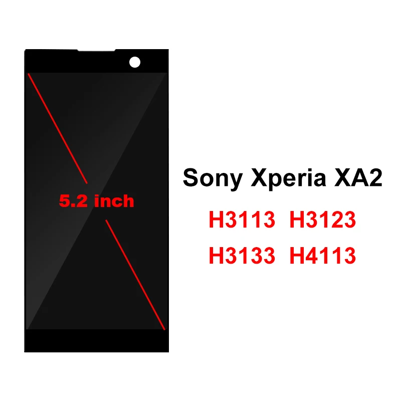 Za Sony Xperia XA2 XA 2 H3113 H3123 H3133 H4113 H4133 LCD Zaslon na Dotik, Računalnike Zaslona Zamenjava Sklop Deli Z Okvirjem